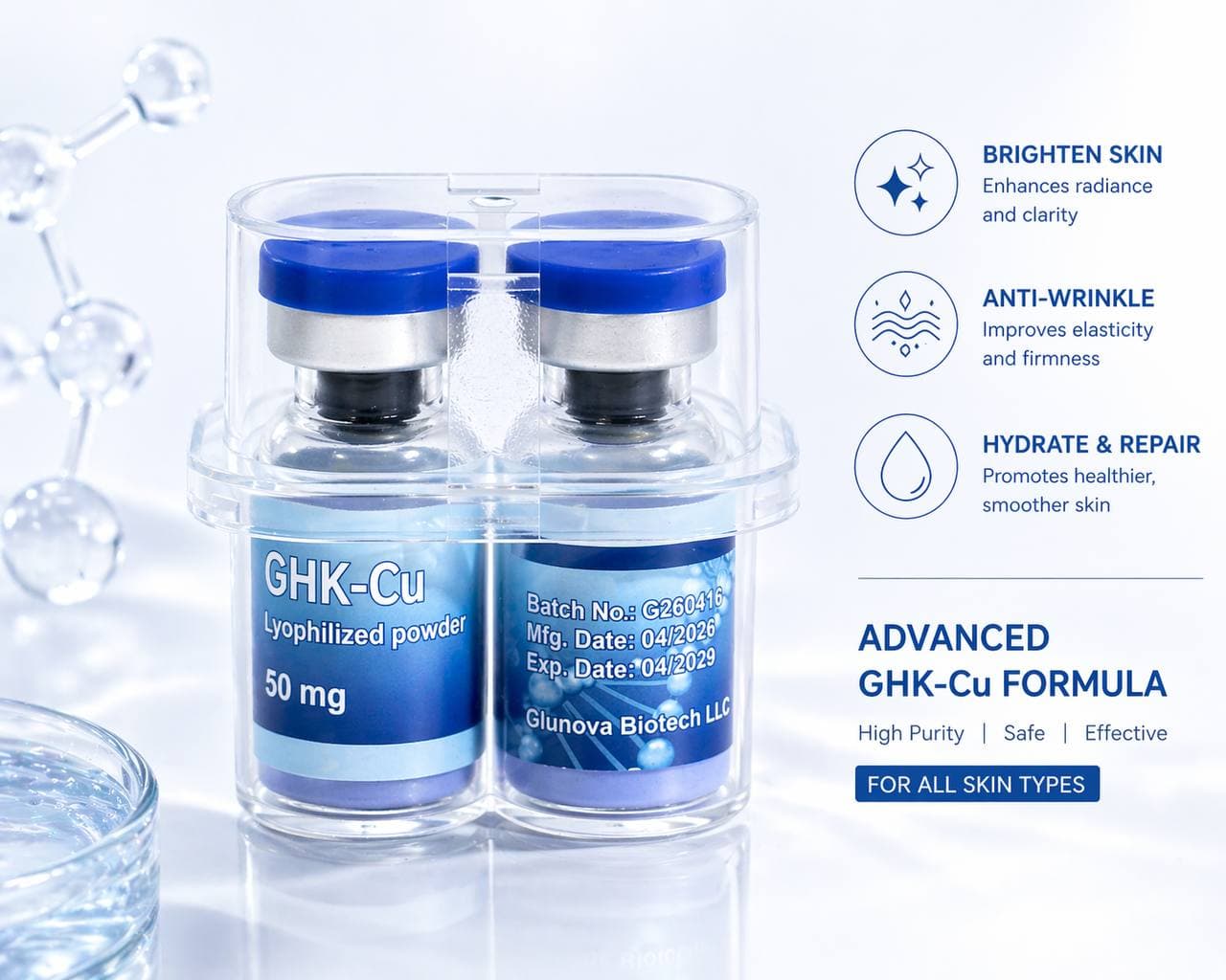 GHK-Cu Lyophilized Powder thumbnail 2 - Skincare & Anti-Aging product gallery