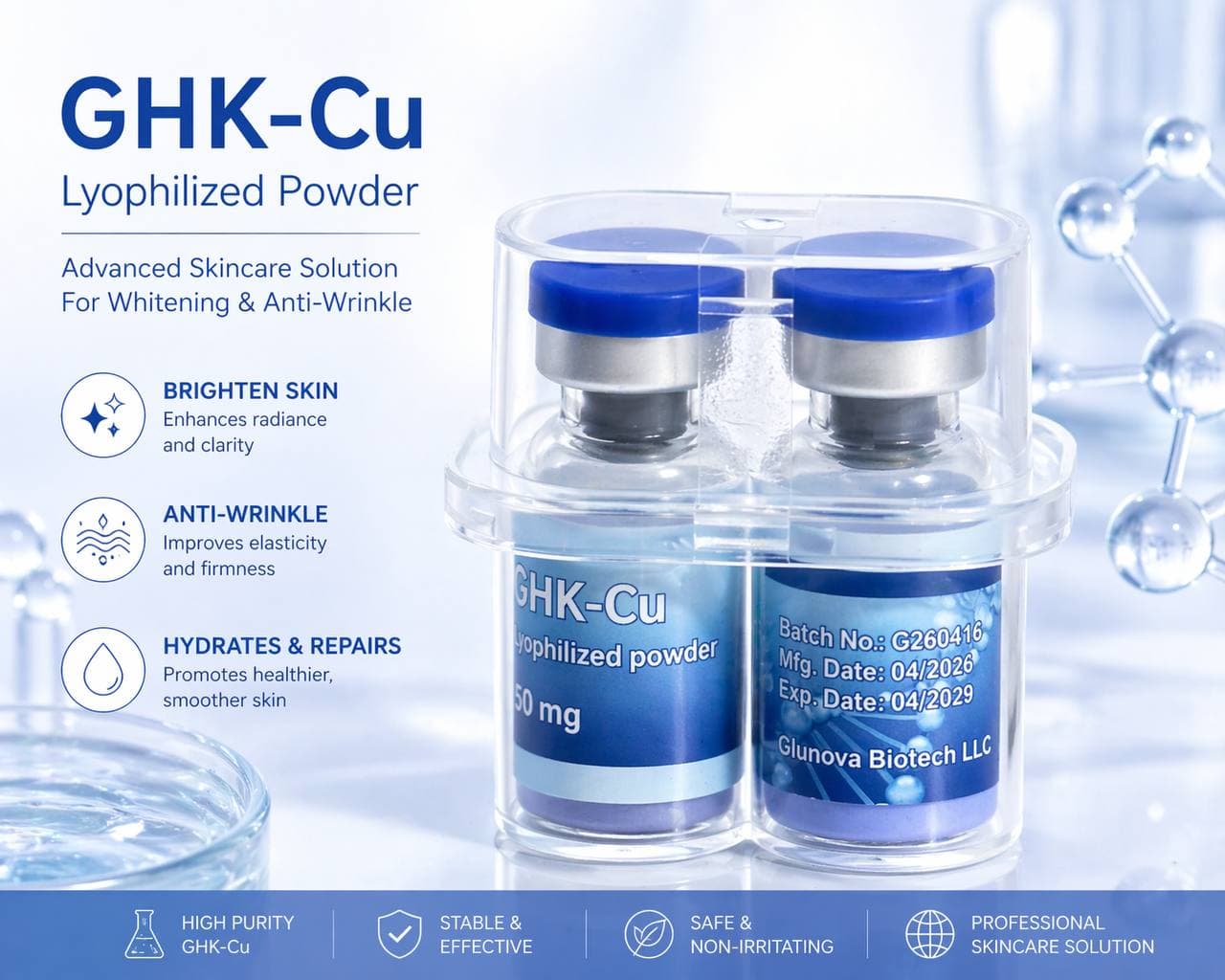 GHK-Cu Lyophilized Powder thumbnail 3 - Skincare & Anti-Aging product gallery