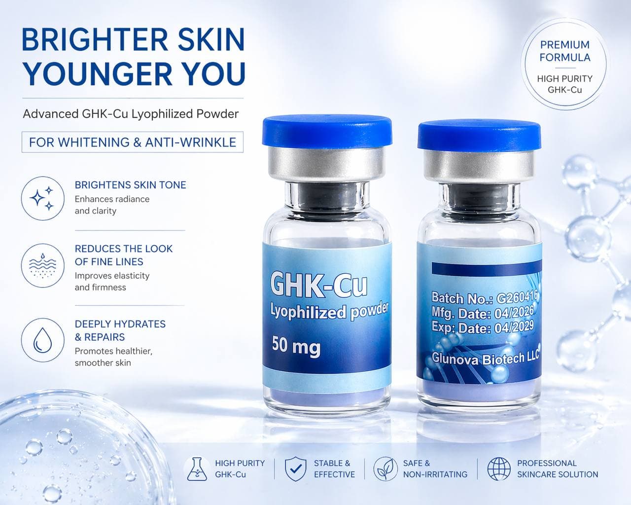 GHK-Cu Lyophilized Powder thumbnail 6 - Skincare & Anti-Aging product gallery